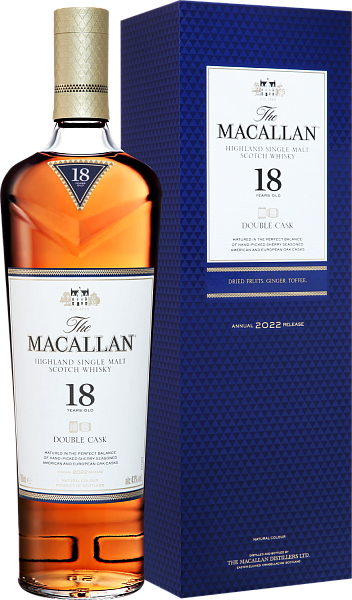 Macallan Double Cask Highland Single Malt Scotch Whisky 18 y.o. (Подарочная упаковка), 0.7 л в Курске